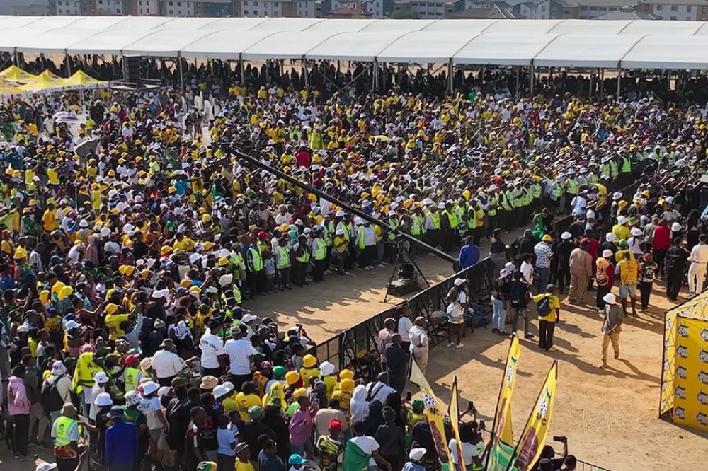 ANC supporters gathered at the manifesto launch in Diepsloot.