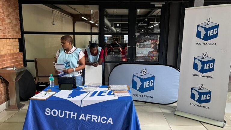 IEC staff at a voting station.