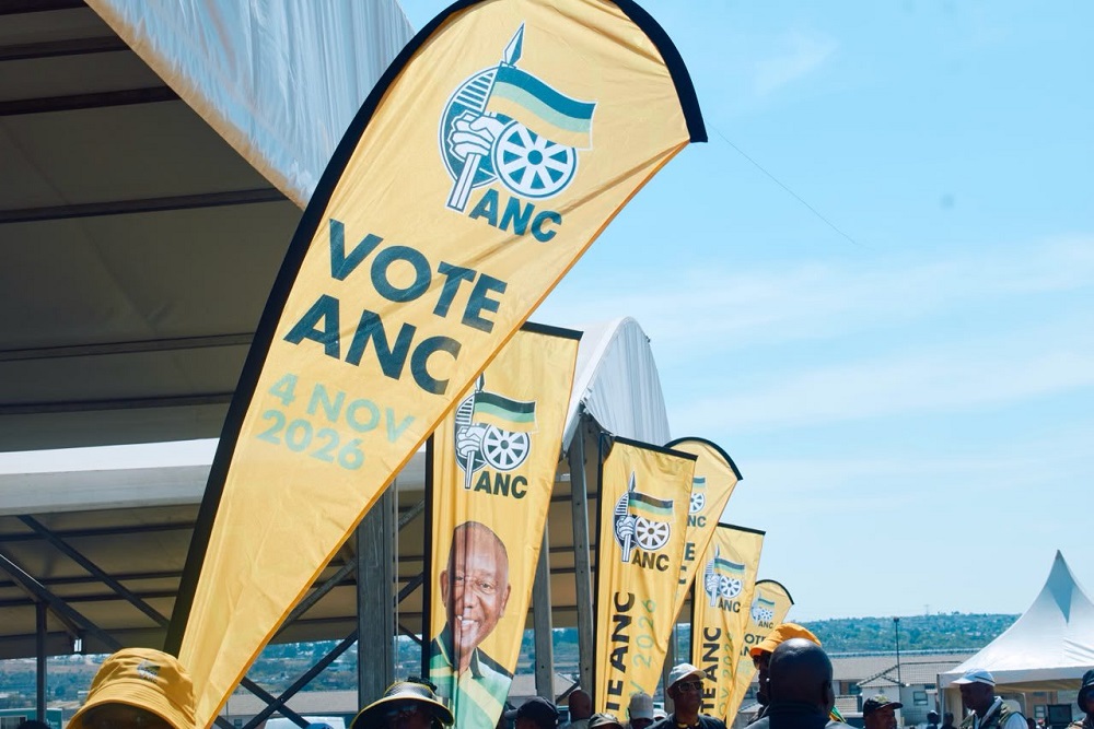 ANC banners seen during an election campaign encouraging people to vote for the party in this mage captured on 23 August 2026.