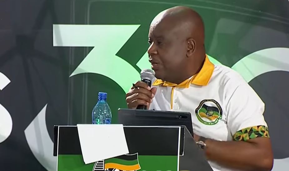 African National Congress (ANC) Deputy Provincial Secretary Basikopo Makamu participates in the SABC Elections 360 Debate in Giyani, Limpopo on October 12, 2026.