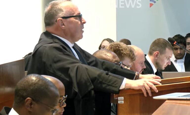 The African National Congress' (ANC) Legal Representative, Adv Daniel Berger speaking in the Constitutional Court in Braamfontein on August 12, 2026.