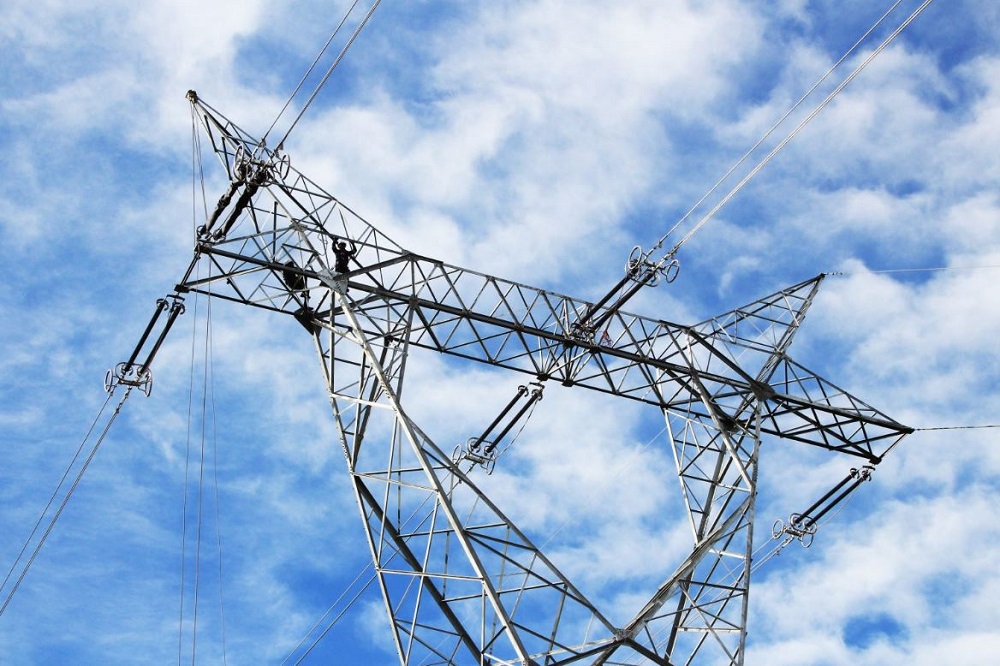 FILE | Electricity pylons.