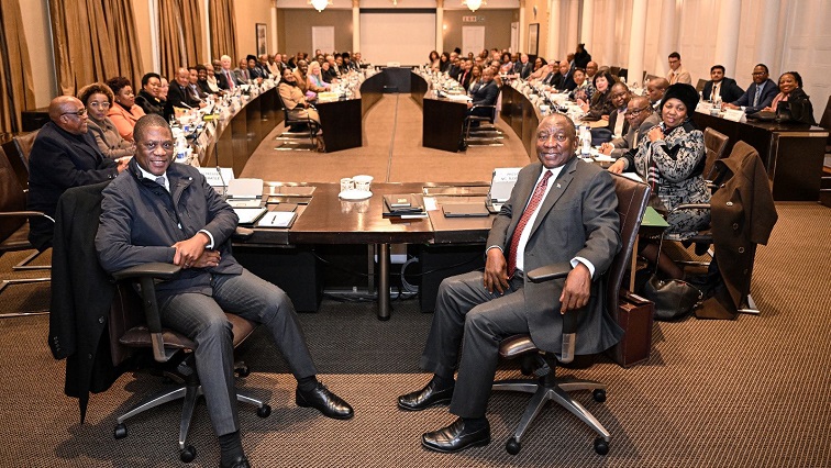 President Cyril Ramaphosa and Deputy President Paul Mashatile chaired the first cabinet meeting under the Government of National Unity (GNU) on July 9, 2024.