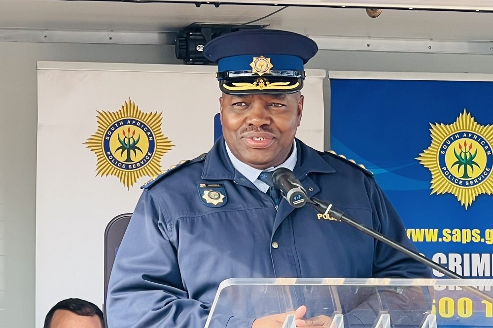 National Commissioner General Fannie Masemola speaks at an event.