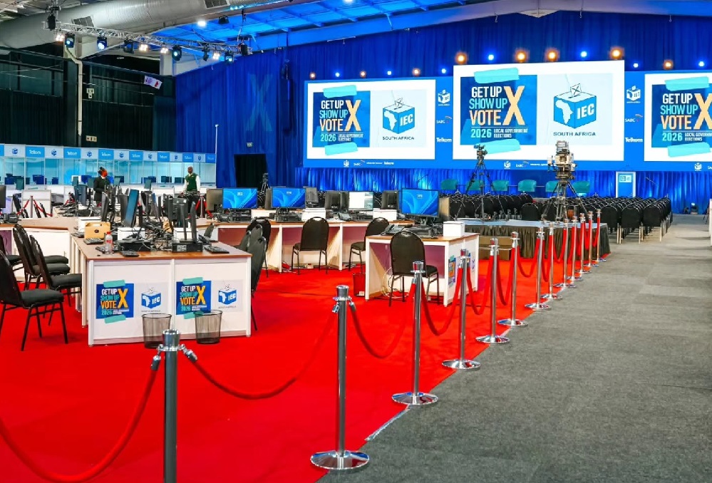 Inside the National Results Operations Centre at Gallagher Convention Centre in Midrand, Johannesburg.